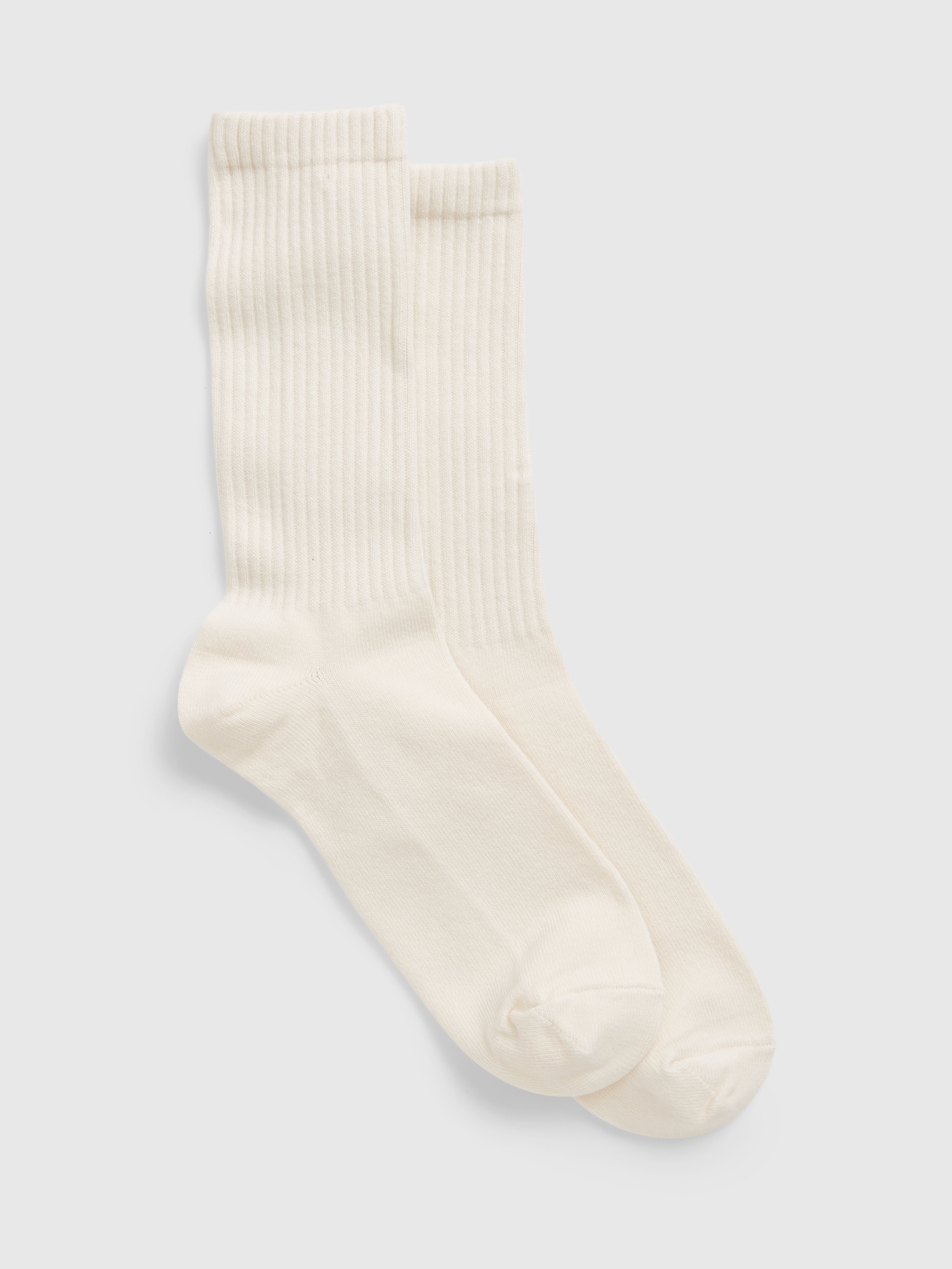 Gap Organic Cotton Crew Socks In Ivory Frost