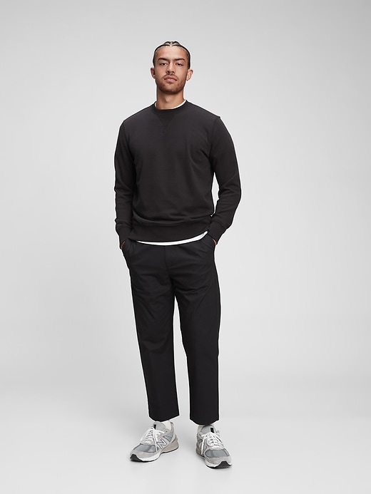 1 of 8 showing, with the color true black of product Relaxed Taper E-Waist Pants with GapFlex