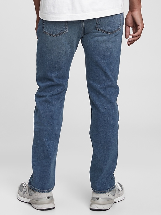 2 of 8 showing, with the color medium dark of product Soft Flex Straight Jeans with Washwell