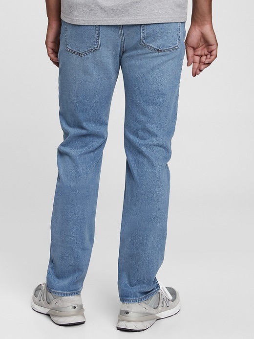 2 of 8 showing, with the color medium wash of product Soft Flex Straight Jeans with Washwell