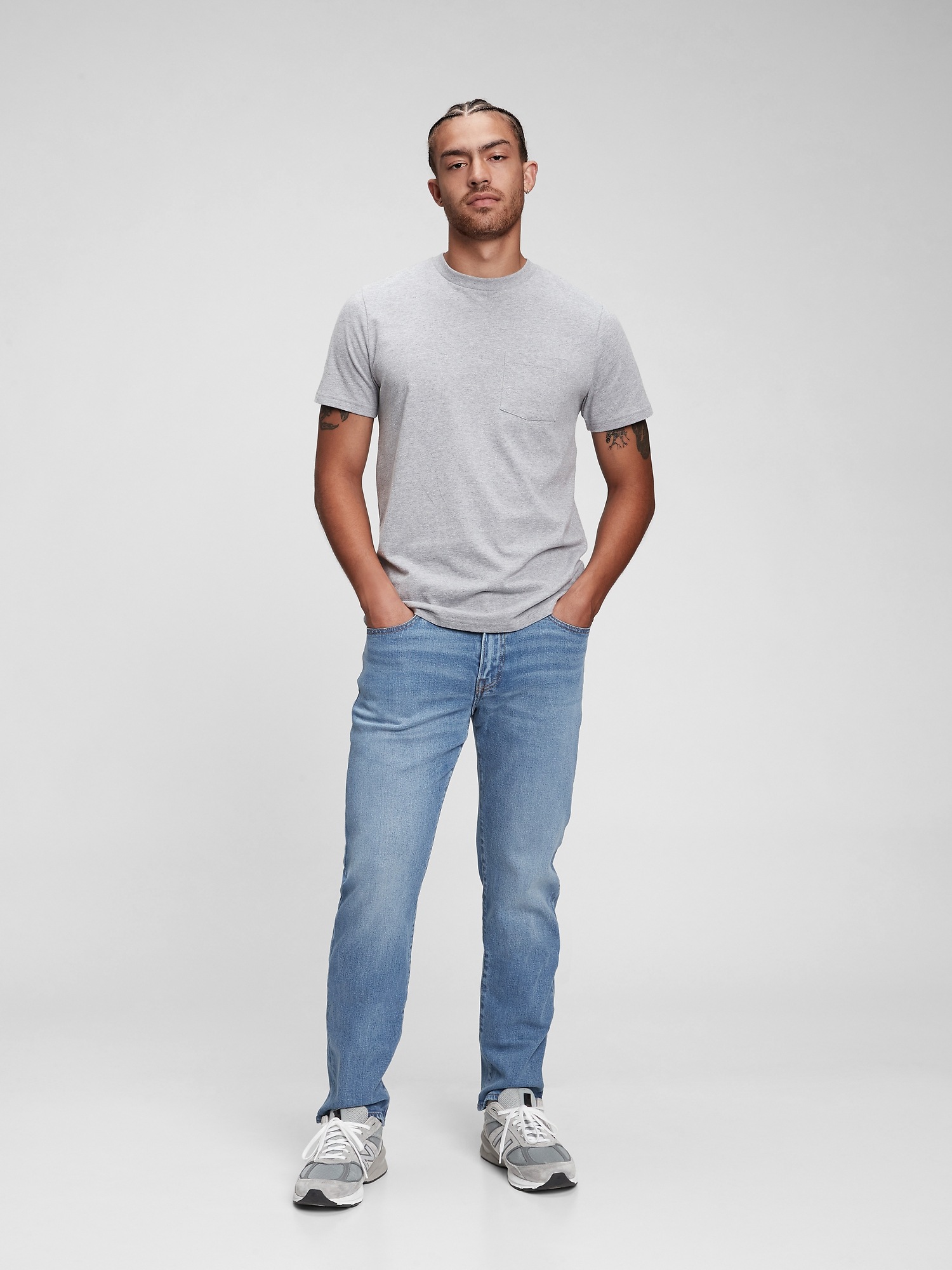 Soft Flex Straight Jeans with Washwell Gap