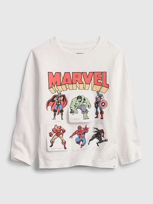 1 of 8 showing, with the color new off white of product babyGap &#124 Marvel Interactive T-Shirt