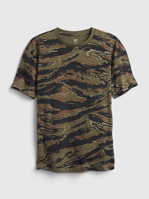 2 of 8 showing, with the color green camo of product Teen 100% Organic Cotton Tie-Dye T-Shirt