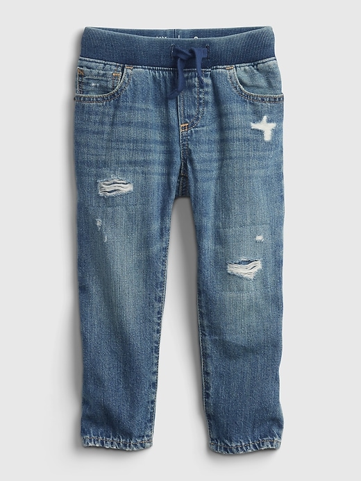 Image number 1 showing, Toddler Pull-On Slim Jeans with Washwell&#153
