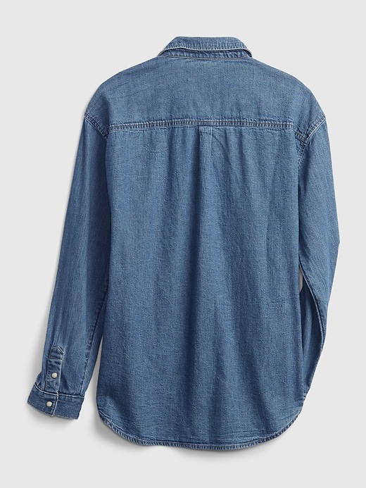 Image number 3 showing, Teen Oversized Denim Shirt