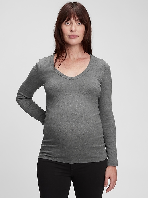 Image number 4 showing, Maternity Modern V-Neck T-Shirt