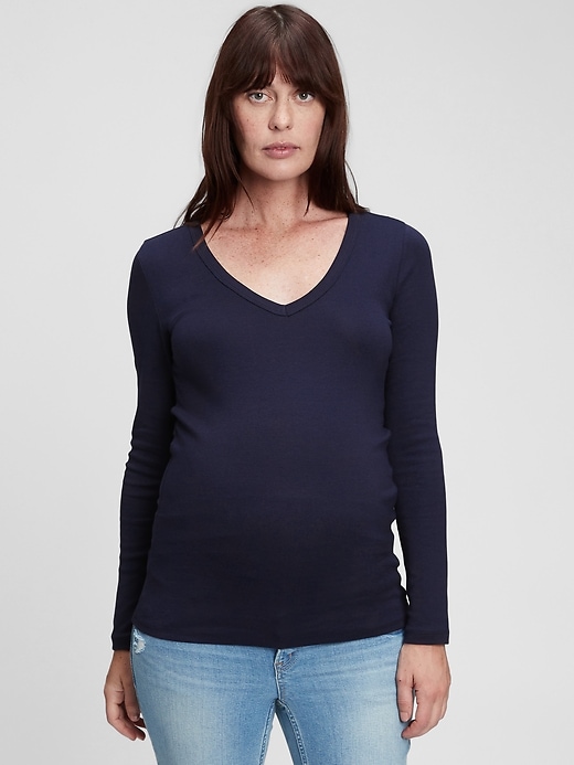 Image number 2 showing, Maternity Modern V-Neck T-Shirt