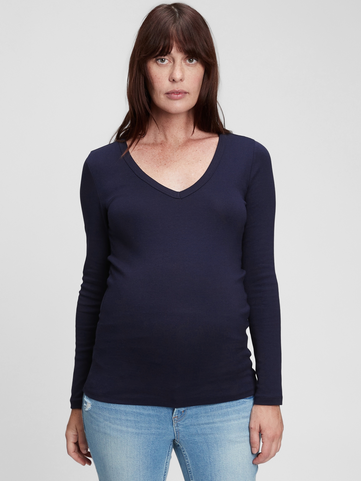 Gap Maternity GapFit Breathe V-Neck T-Shirt blue - 213550243