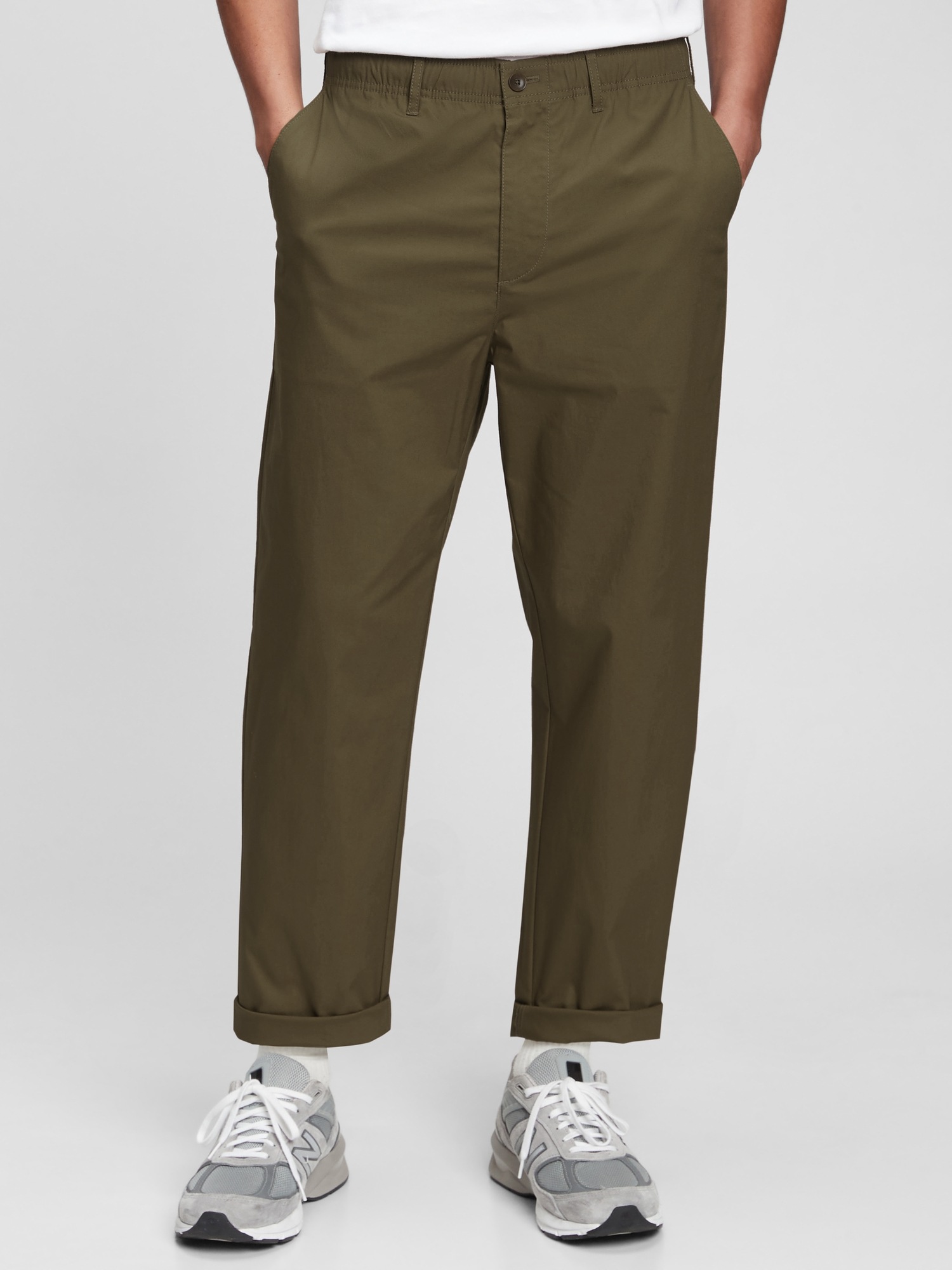 Relaxed Taper E-Waist Pants with GapFlex | Gap