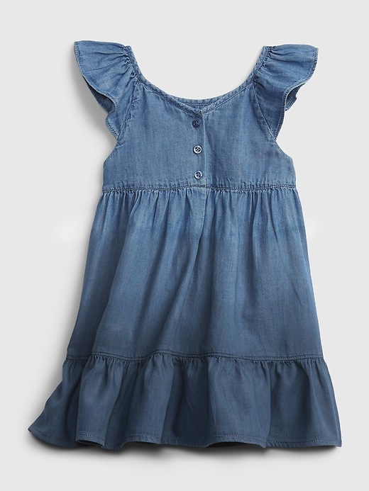 2 of 8 showing, with the color indigo dip dye of product Toddler Dip-Dye Denim Dress