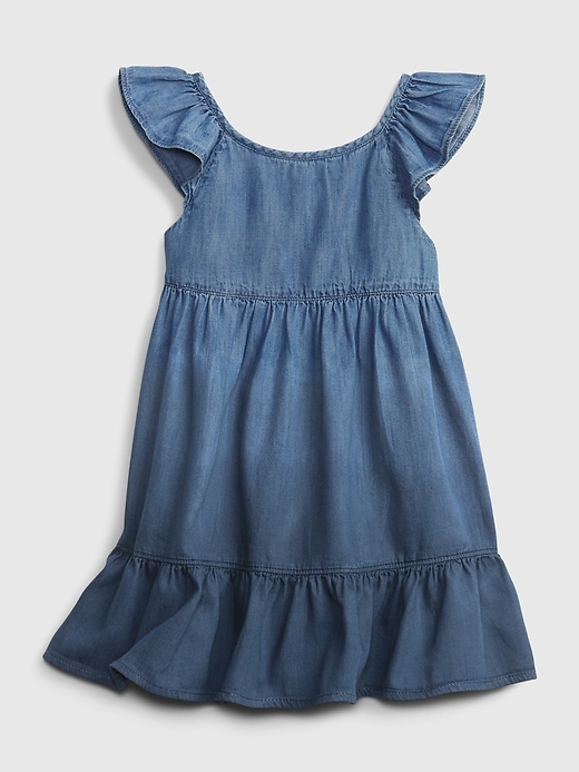 1 of 8 showing, with the color indigo dip dye of product Toddler Dip-Dye Denim Dress