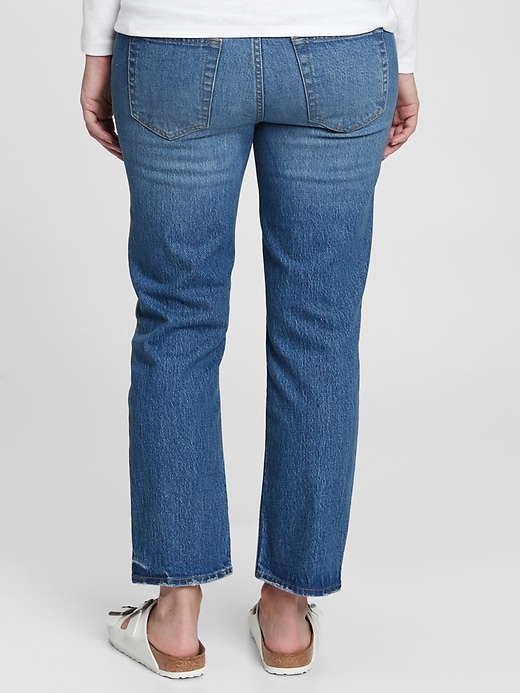 Image number 2 showing, Maternity True Waistband Full Panel Cheeky Straight Jeans with Washwell&#153