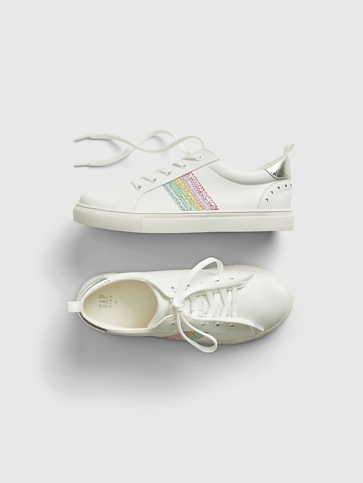 View large product image 1 of 1. Kids Rainbow Sneakers