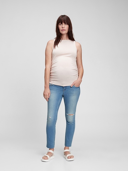 Image number 4 showing, Maternity True Waistband Full Panel Vintage Slim Jeans with Washwell&#153