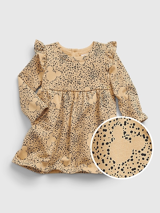 1 of 8 showing, with the color CALM CAMEL of product Gap × Disney Baby & Toddler Mickey Mouse Dress