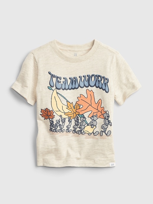 1 of 8 showing, with the color oatmeal heather beige of product Toddler Graphic T-Shirt