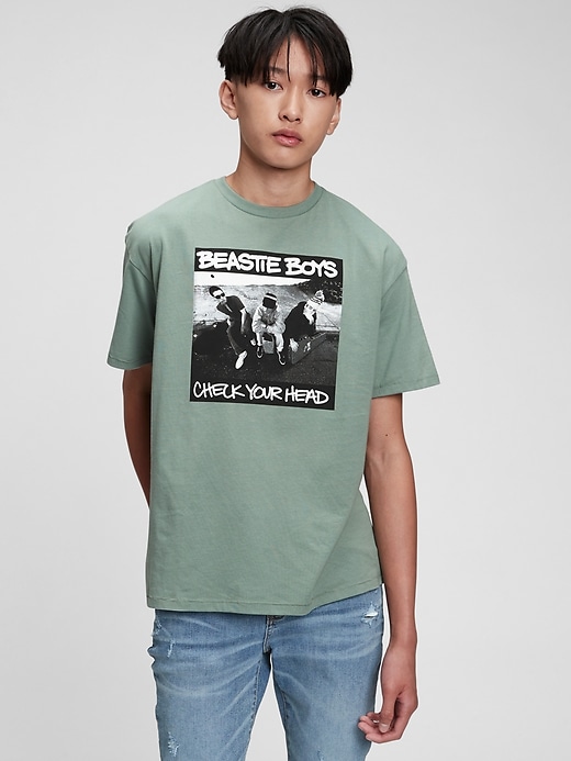 1 of 8 showing, with the color gasoline green of product Teen &#124 Beastie Boys Recycled Polyester Graphic T-Shirt