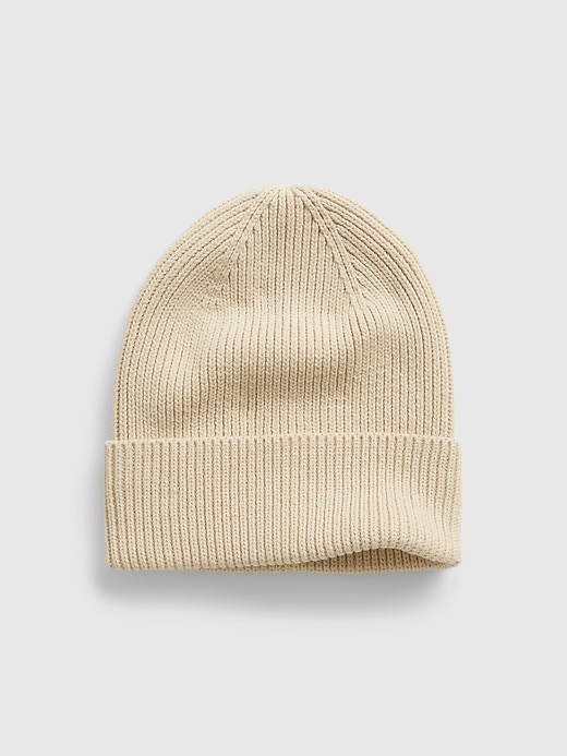 View large product image 1 of 1. Organic Cotton Ribbed Beanie