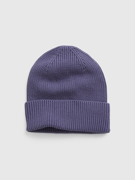 View large product image 1 of 1. Organic Cotton Ribbed Beanie