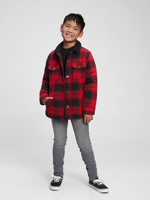 2 of 8 showing, with the color grey wash of product Kids Skinny Jeans with Washwell™
