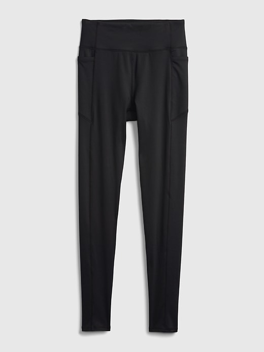 2 of 8 showing, with the color true black of product GapFit Teen Pocket Leggings