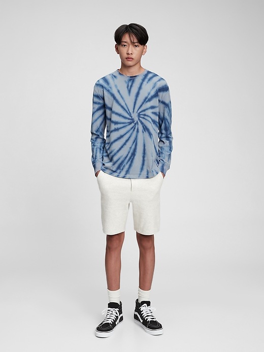 1 of 8 showing, with the color blue tie dye of product Teen 100% Organic Cotton T-Shirt