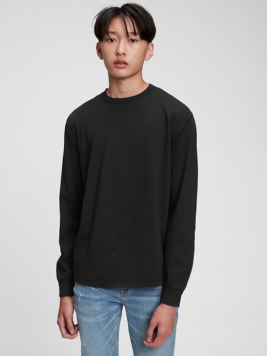 1 of 8 showing, with the color true black of product Teen 100% Organic Cotton T-Shirt