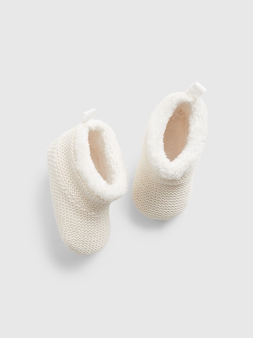 1 of 8 showing, with the color ivory frost beige of product Baby Sherpa Boots