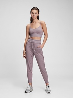 gap brushed tech jersey joggers