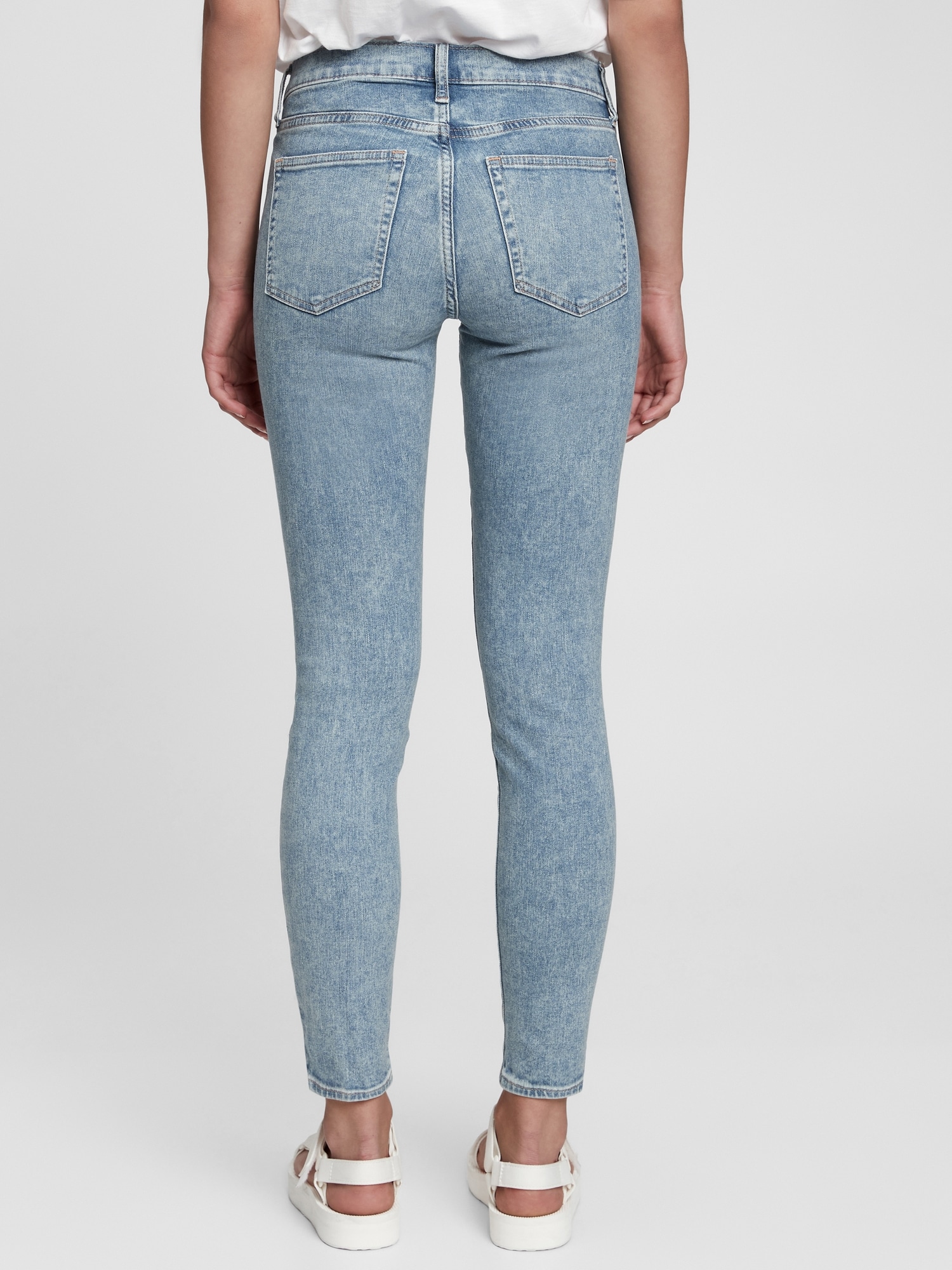 Mid Rise True Skinny Jeans with Washwell | Gap