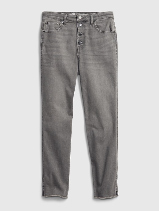 2 of 8 showing, with the color grey wash of product Teen Sky High-Rise Skinny Ankle Jeans