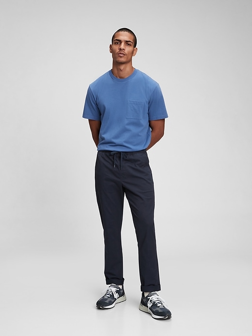 1 of 8 showing, with the color new classic navy of product Everyday Easy Pant with GapFlex