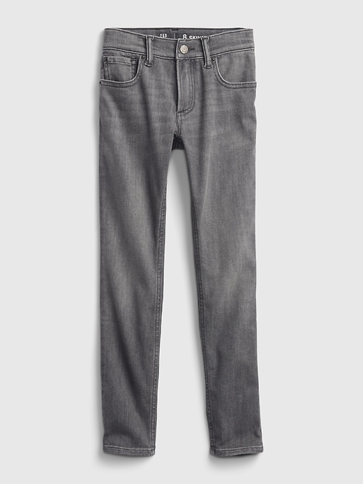 1 of 8 showing, with the color grey wash of product Kids Skinny Jeans with Washwell™