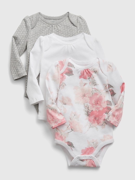 Image number 1 showing, Baby 100% Organic Cotton First Favorites Bodysuit (3-Pack)