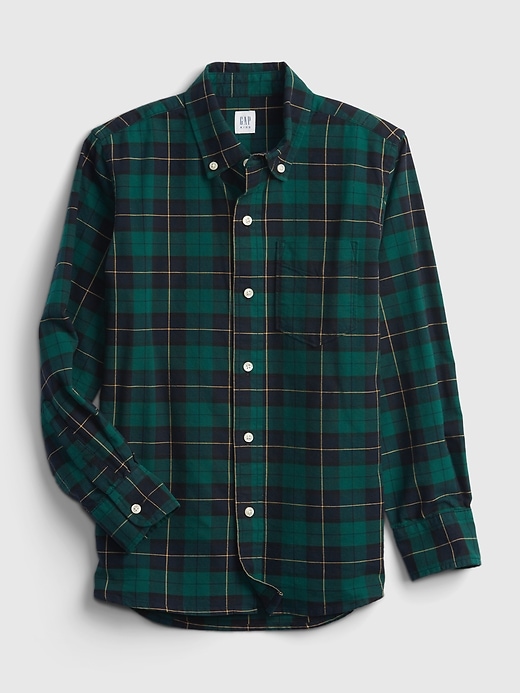 1 of 8 showing, with the color BLACKWATCH PLAID of product Kids Oxford Shirt
