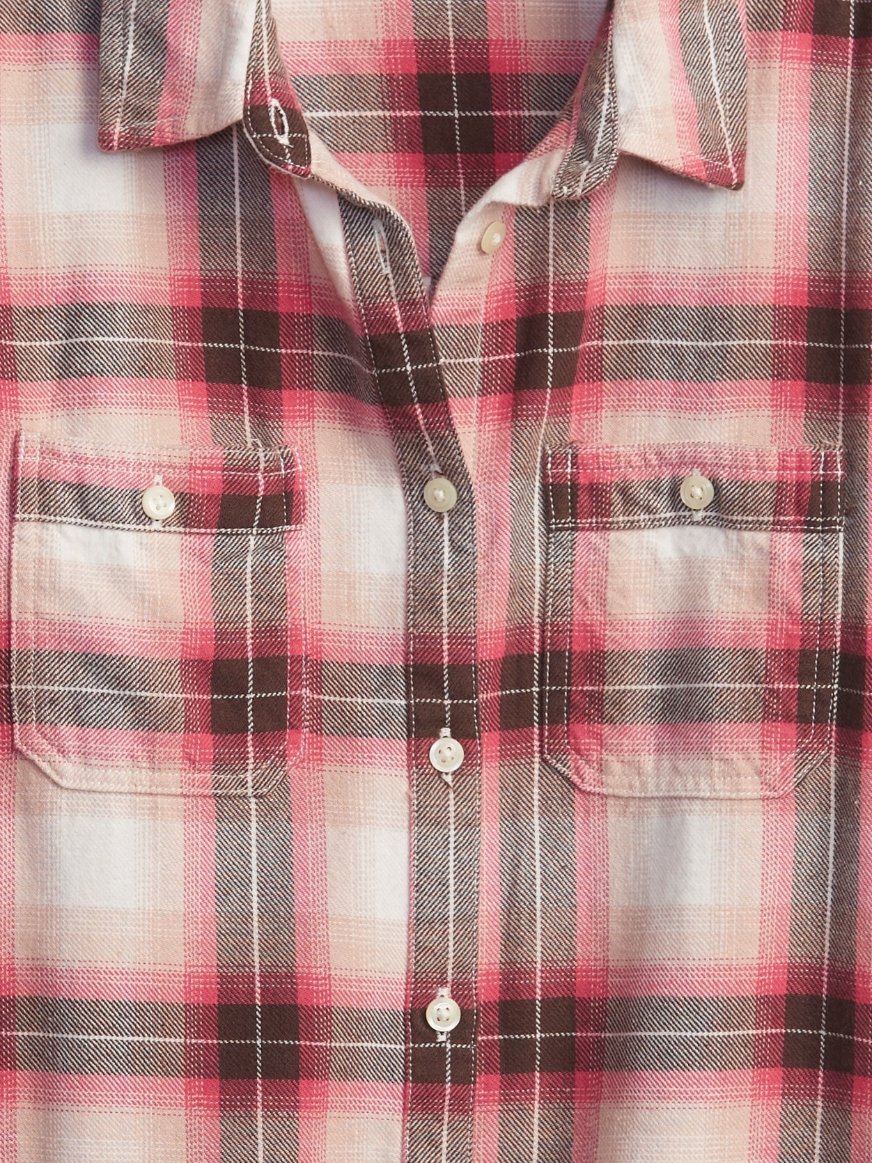 plaid shirt with undershirt
