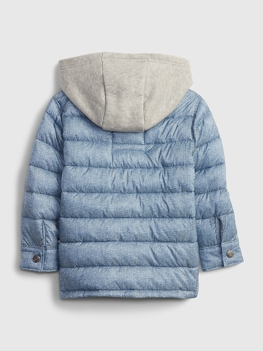 2 of 8 showing, with the color beach blue of product Toddler Hoodie Shirt Jacket