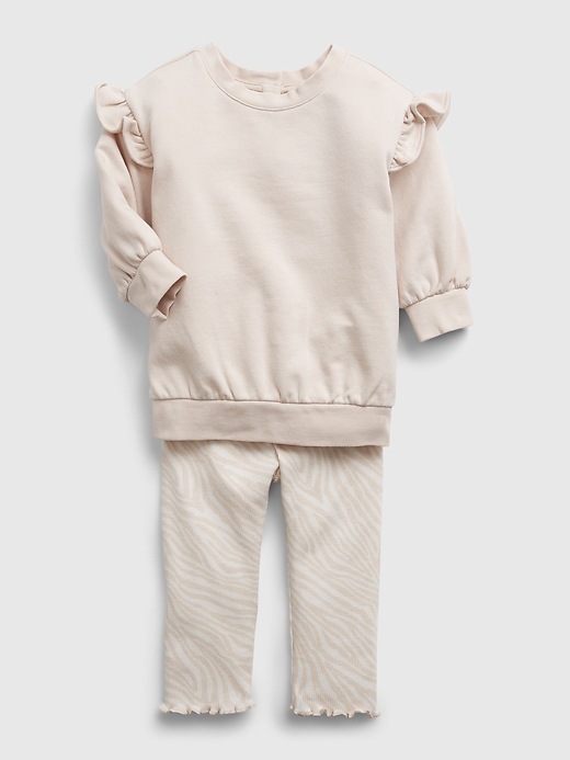 Image number 3 showing, Baby Ruffle Tunic Outfit Set