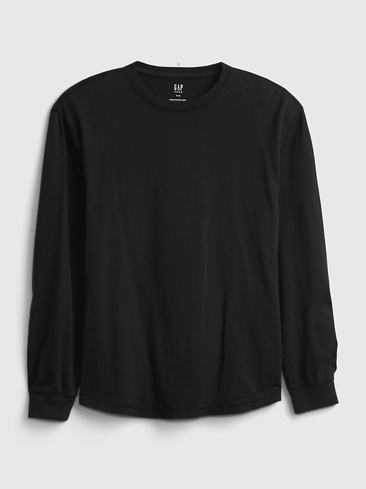 2 of 8 showing, with the color true black of product Teen 100% Organic Cotton T-Shirt