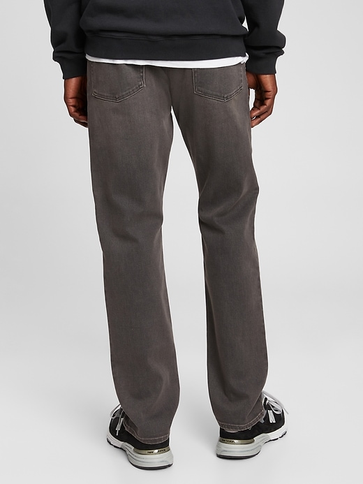 2 of 8 showing, with the color washed gray of product Soft Flex Straight Jeans