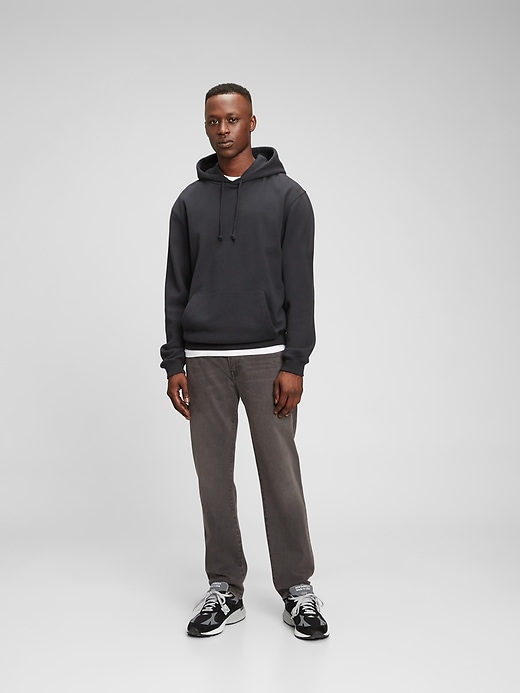 1 of 8 showing, with the color washed gray of product Soft Flex Straight Jeans