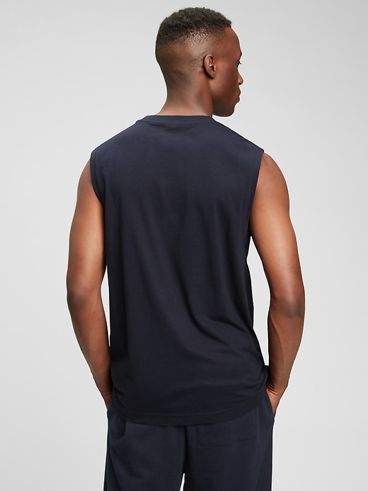 2 of 8 showing, with the color new classic navy of product Organic Cotton Muscle T-Shirt