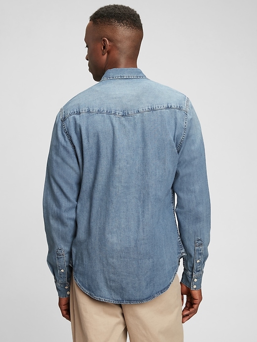 Image number 2 showing, Denim Western Shirt in Slim Fit