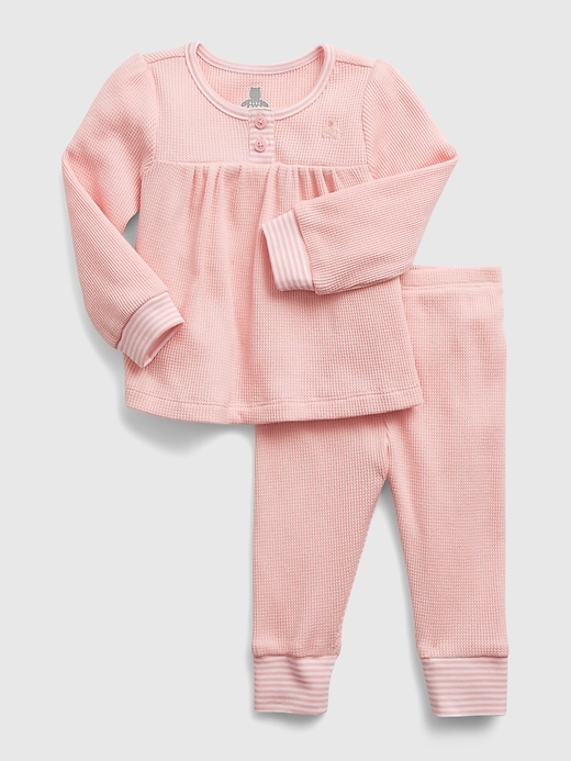 1 of 8 showing, with the color pink dust of product Baby Outfit Set