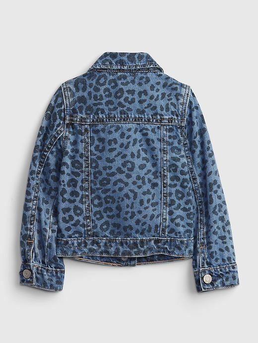 Image number 2 showing, Toddler Leopard Print Icon Denim Jacket