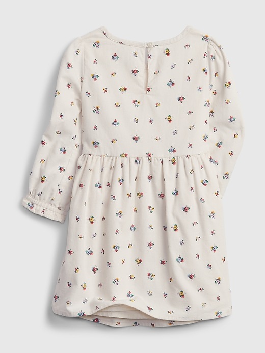 Image number 2 showing, Toddler Floral Print Corduroy Dress
