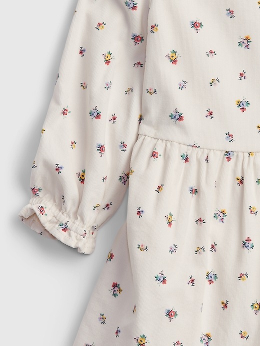 Image number 3 showing, Toddler Floral Print Corduroy Dress