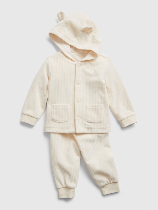 Image number 3 showing, Baby Bear Hoodie Outfit Set