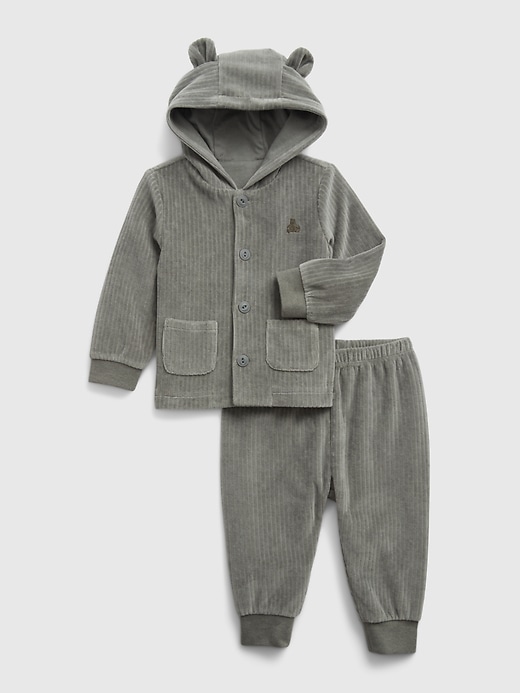 Image number 4 showing, Baby Bear Hoodie Outfit Set