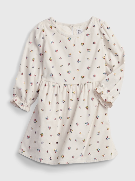 Image number 1 showing, Toddler Floral Print Corduroy Dress